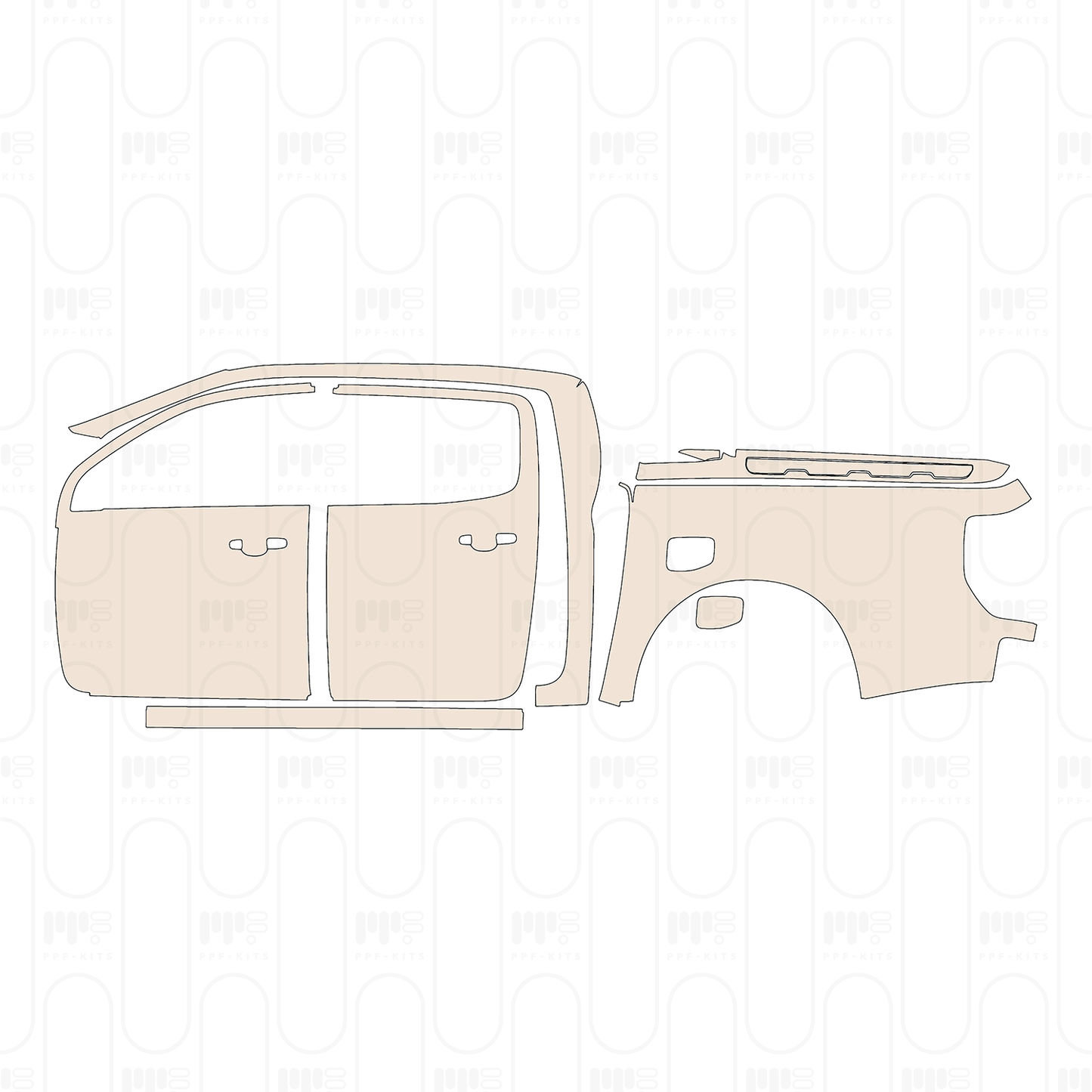 Pre-Cut PPF Ford Ranger (EU) Wildtrak 2022