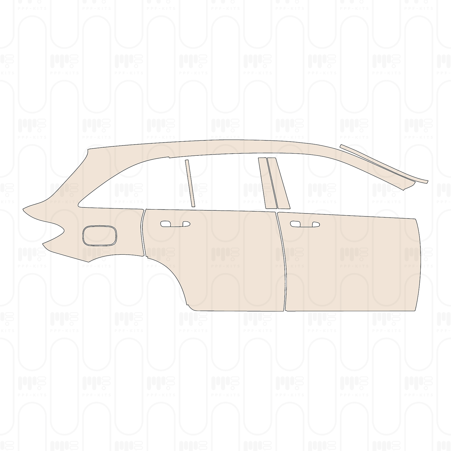 Pre-Cut PPF Mercedes-Benz GLC SUV Extended Wheelbase (GLC L) Base 2022
