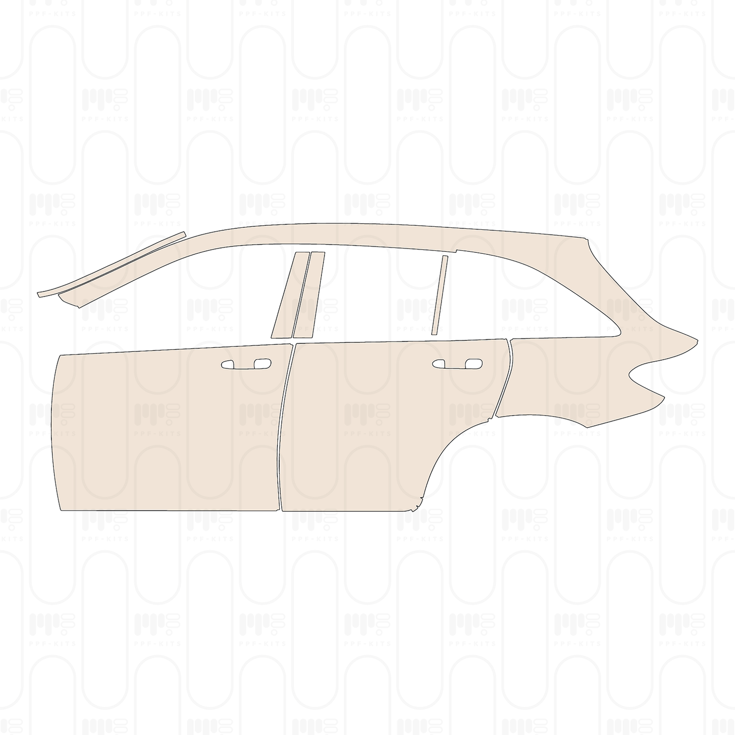 Pre-Cut PPF Mercedes-Benz GLC SUV AMG GLC43 2022