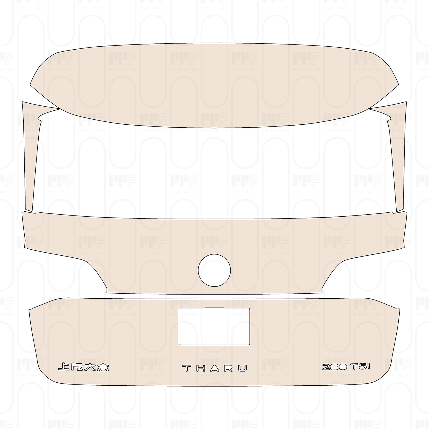 Pre-Cut PPF Volkswagen Tharu Base 2022