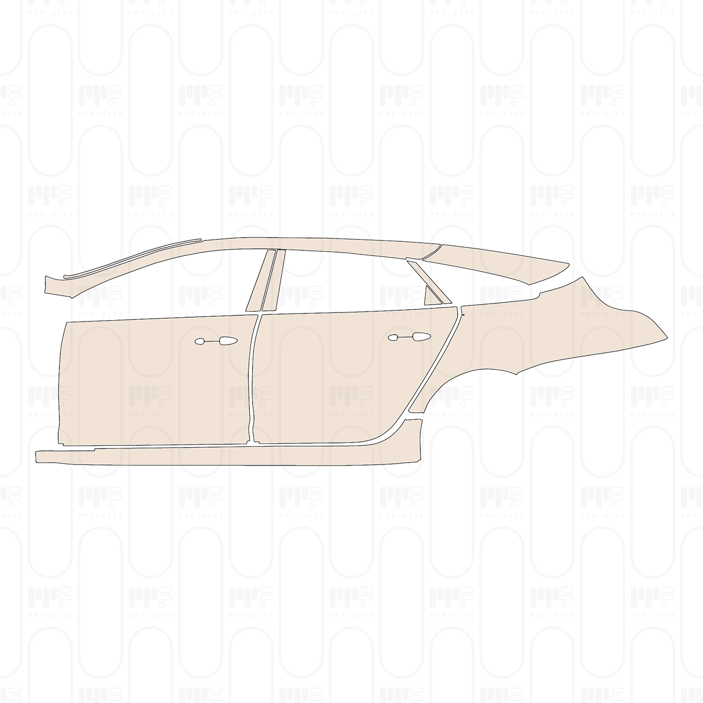 Pre-Cut PPF Jaguar XJ XJL Base 2013