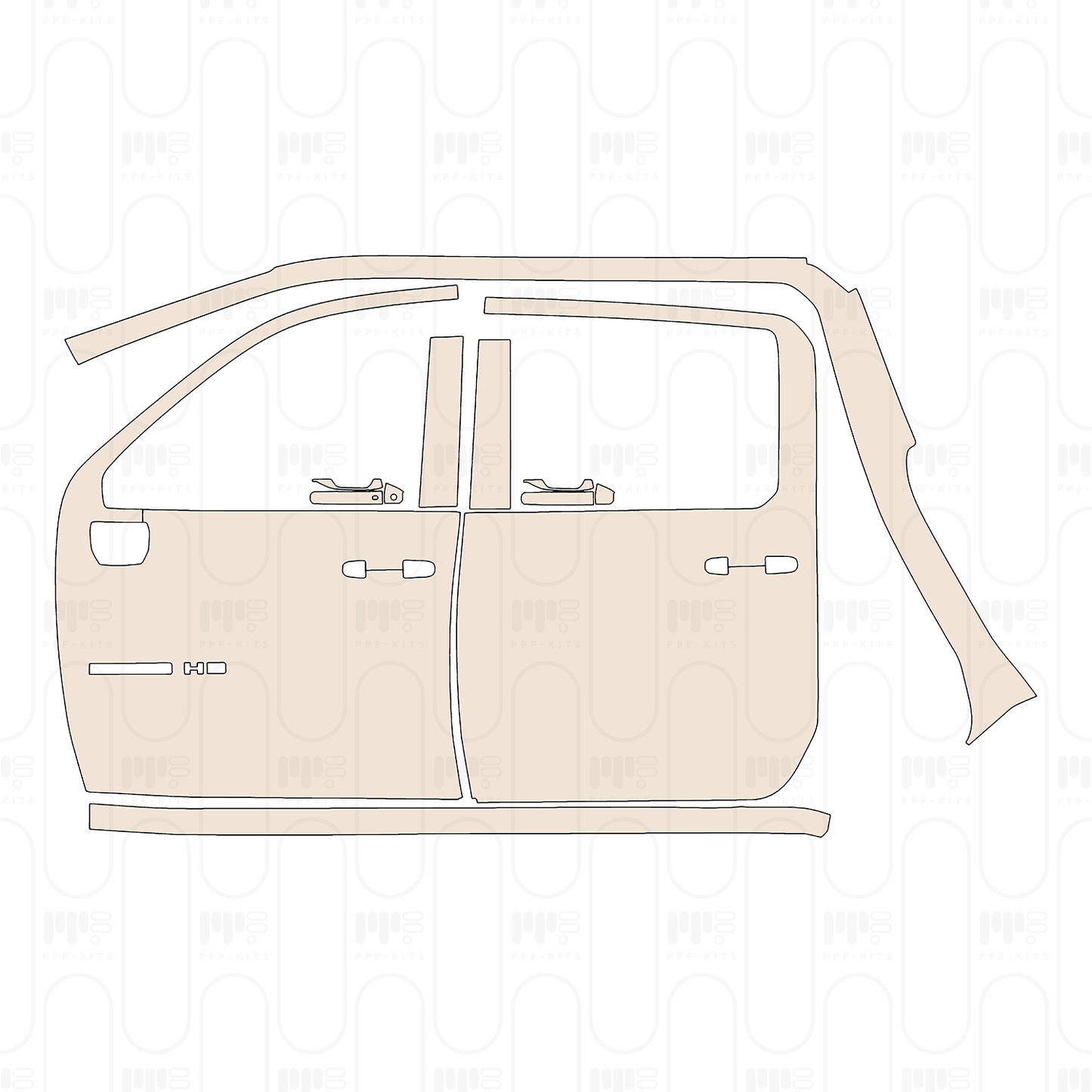 Pre-Cut PPF Chevrolet Silverado HD 2500 HD Custom 2025