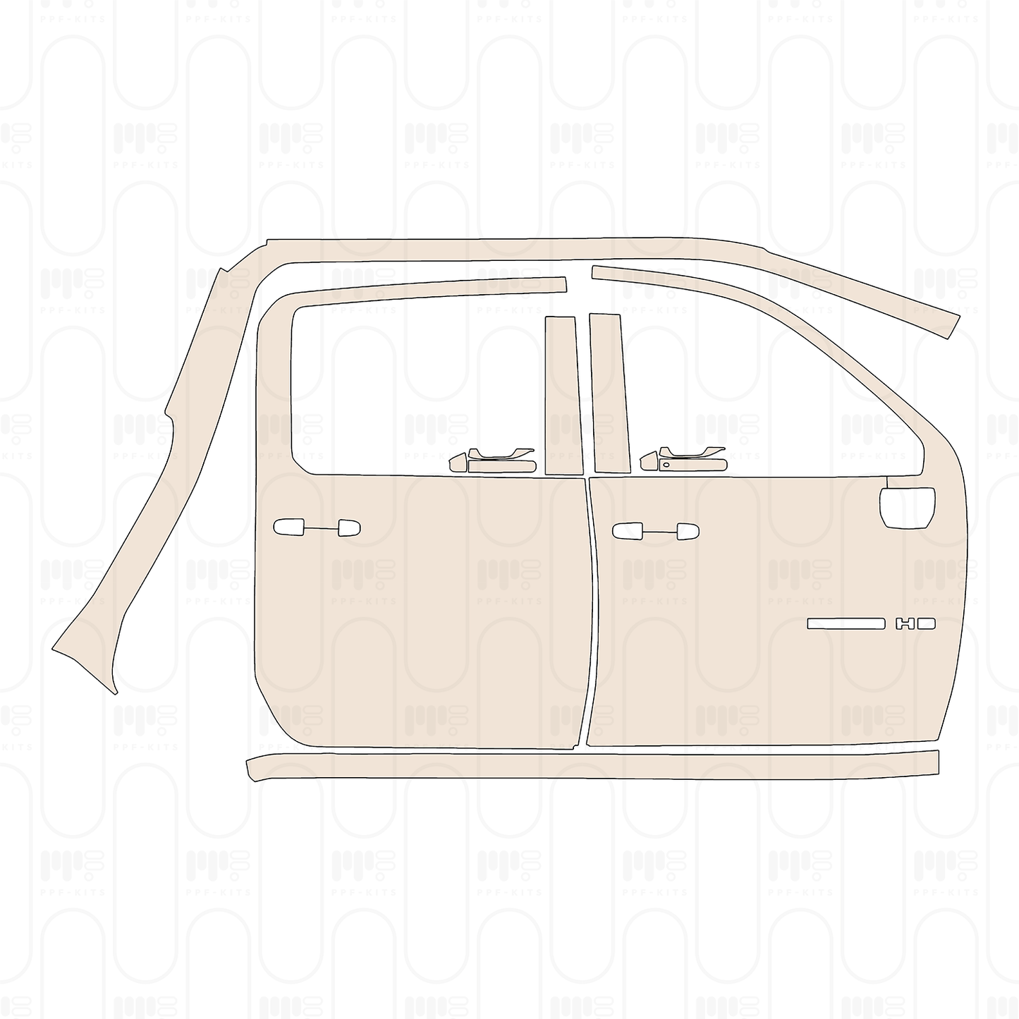 Pre-Cut PPF Chevrolet Silverado HD 2500 HD Custom 2025