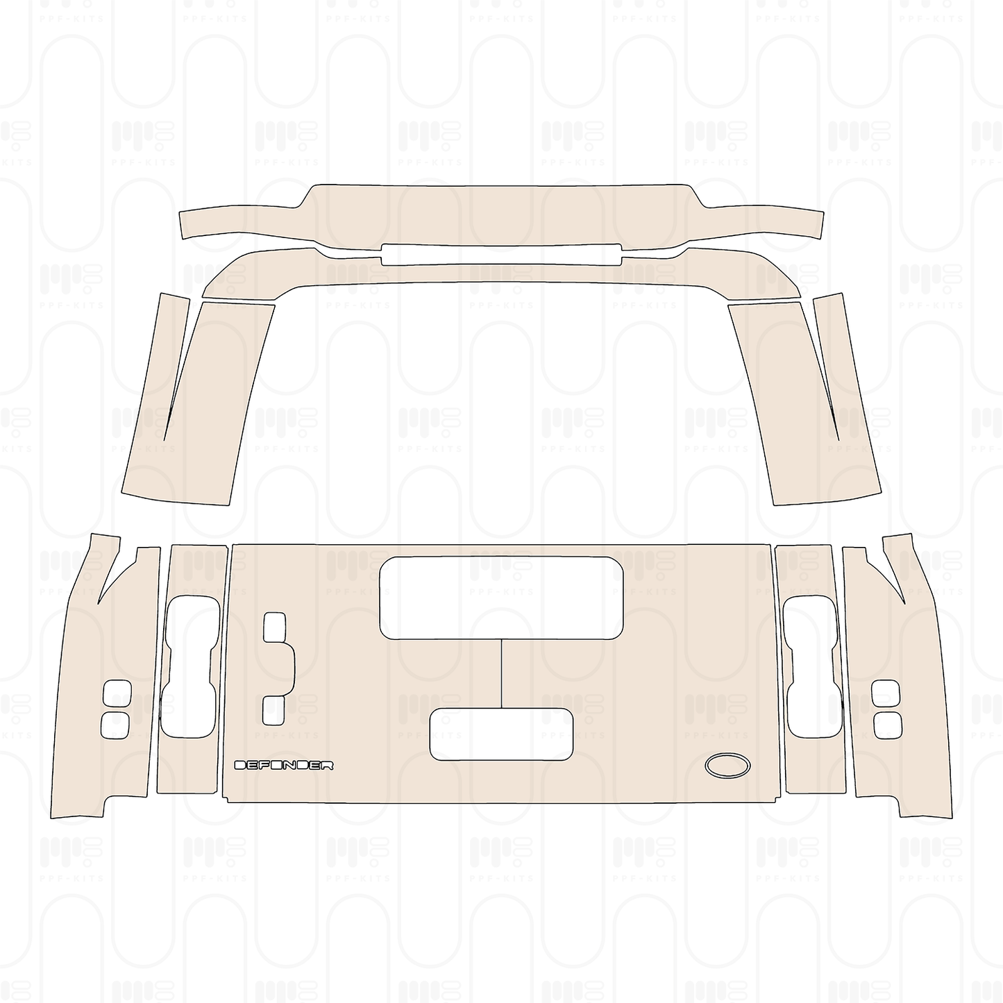 Pre-Cut PPF Land Rover Defender 130 base 2026