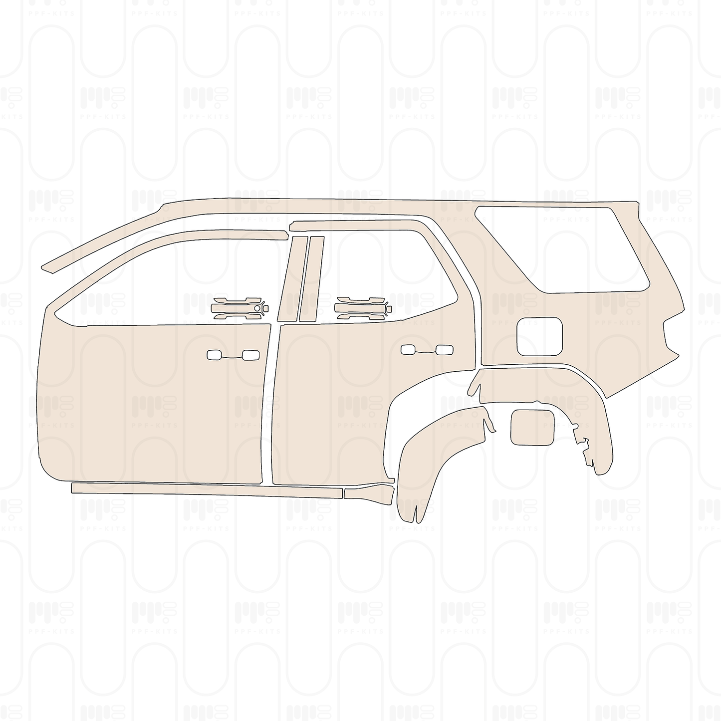 Pre-Cut PPF Toyota 4 Runner Platinum 2025