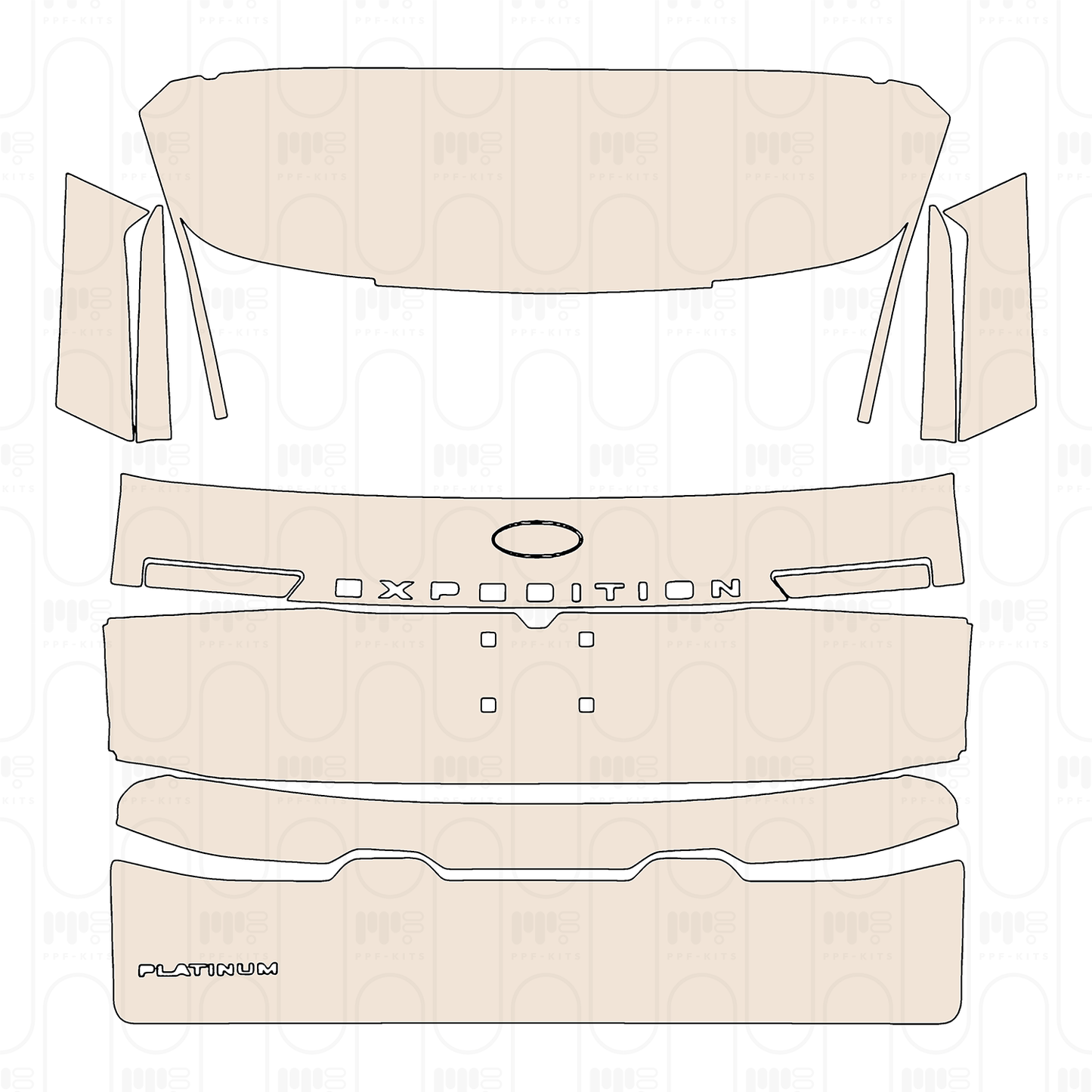 Pre-Cut PPF Ford Expedition Standard Wheelbase King Ranch 2025