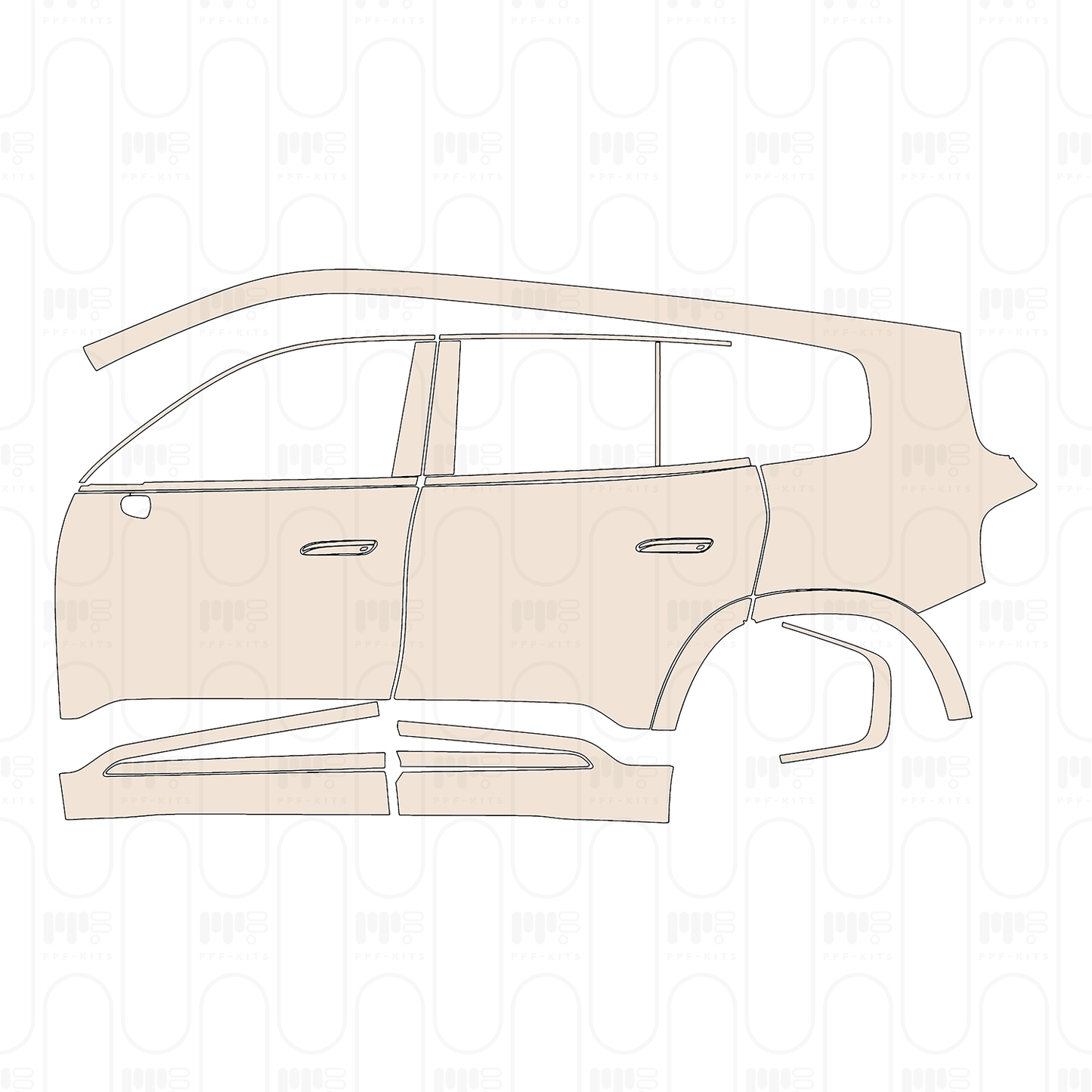 Pre-Cut PPF Mercedes-Benz GLB Electric AMG Line 2026
