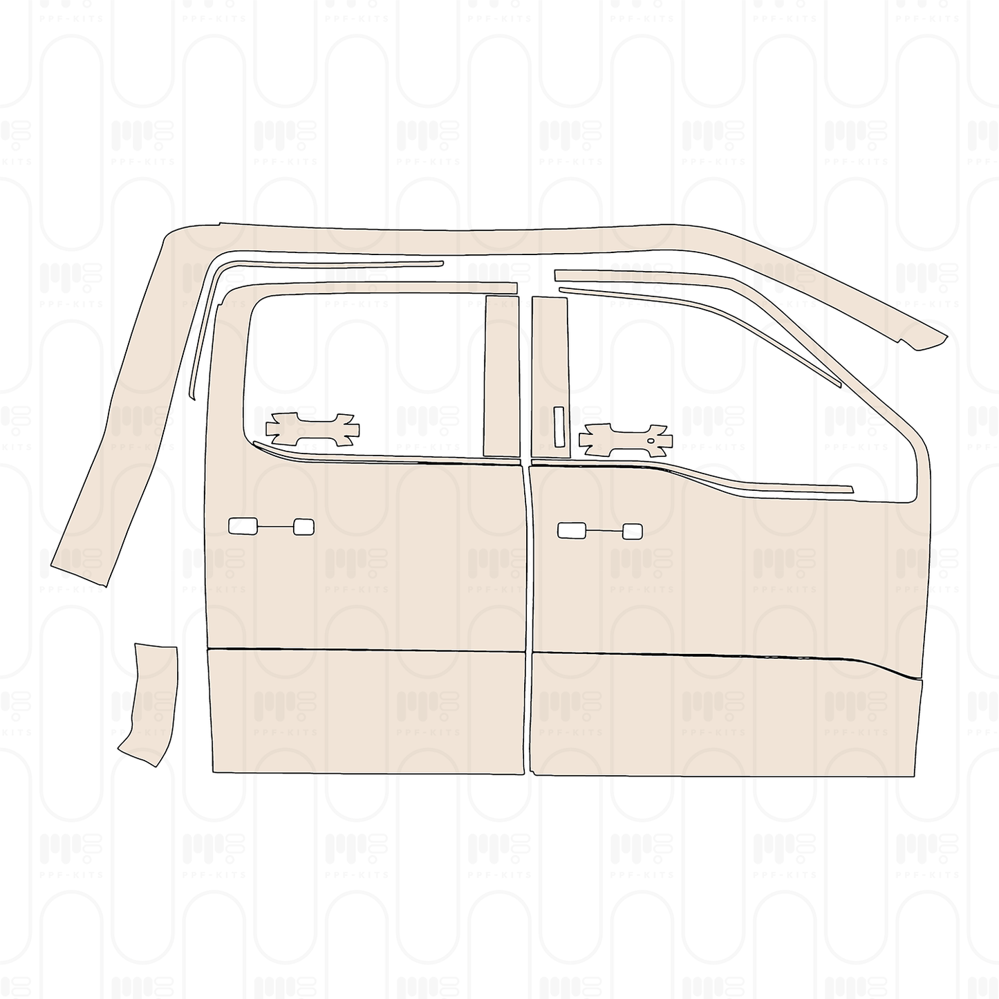 Pre-Cut PPF Ford F-150 SuperCrew XLT 2025