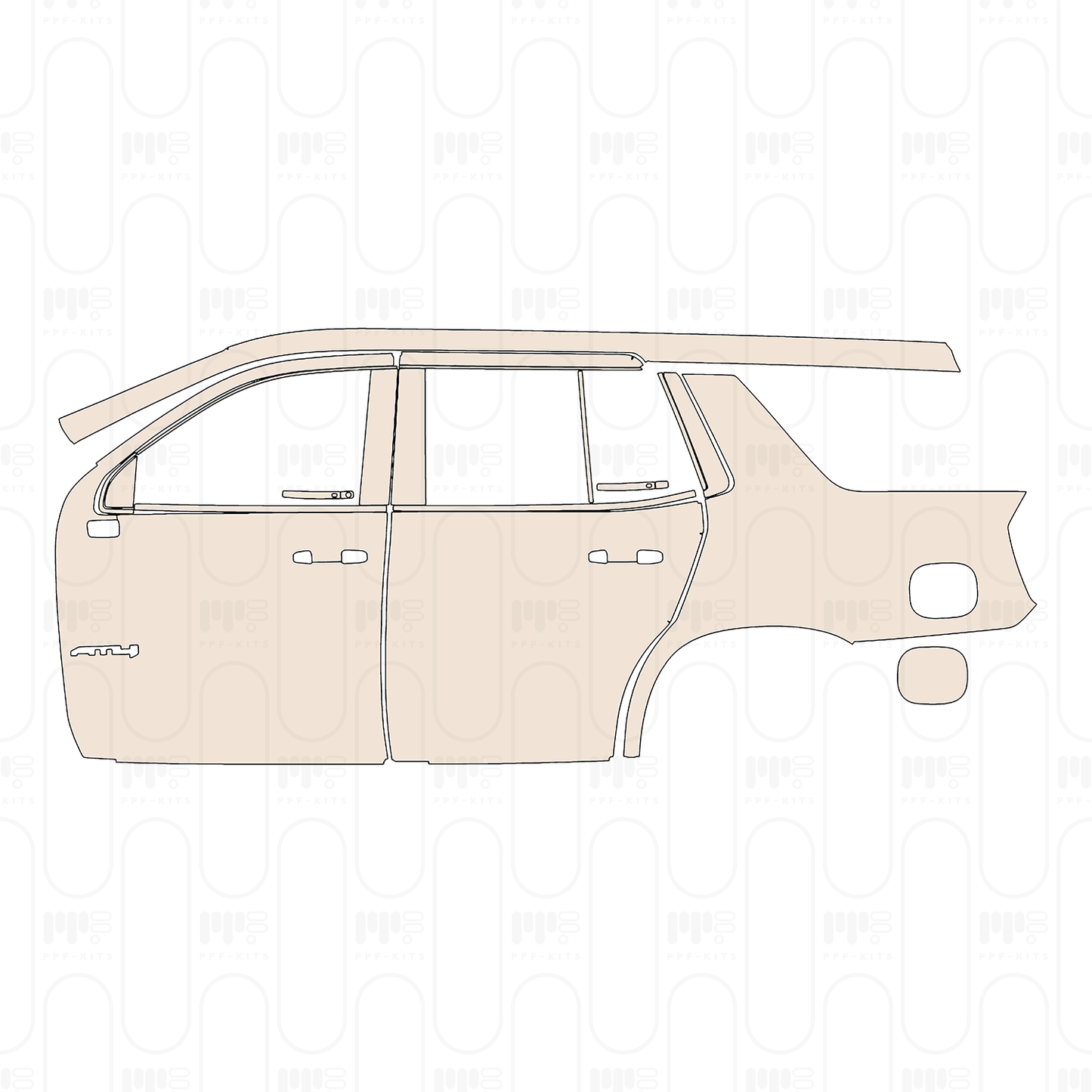 GMC Yukon AT4 2025 – Pellicola protettiva PPF pretagliata