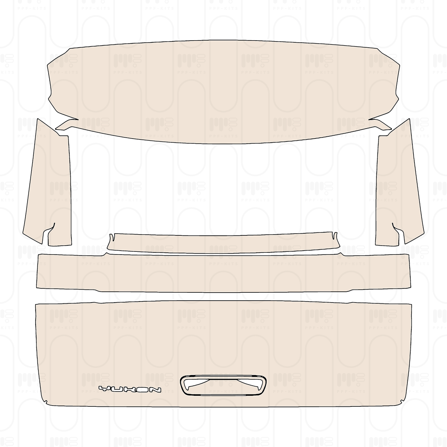 GMC Yukon AT4 2025 – Pellicola protettiva PPF pretagliata