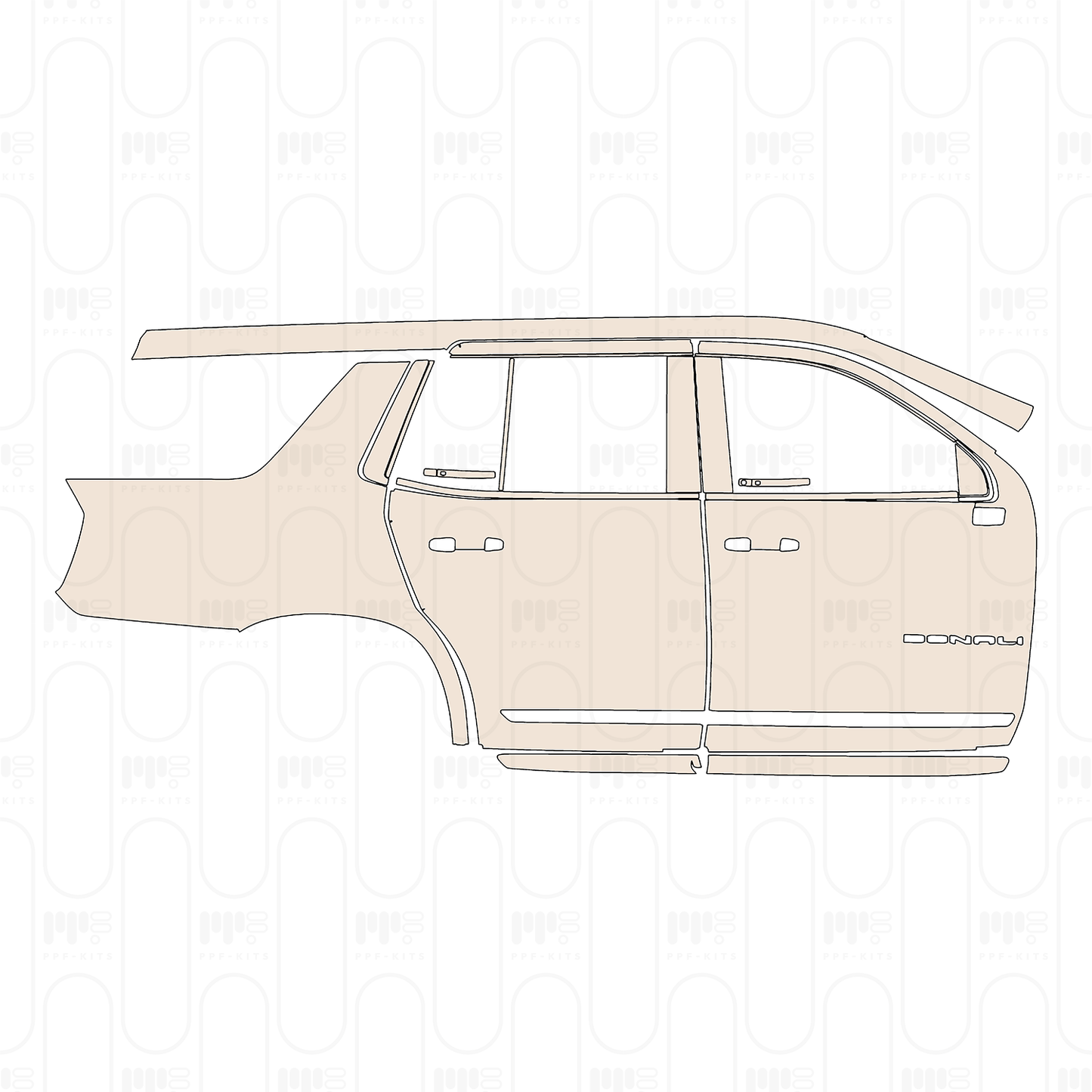 GMC Yukon Elevation 2025 – Pellicola protettiva PPF pretagliata