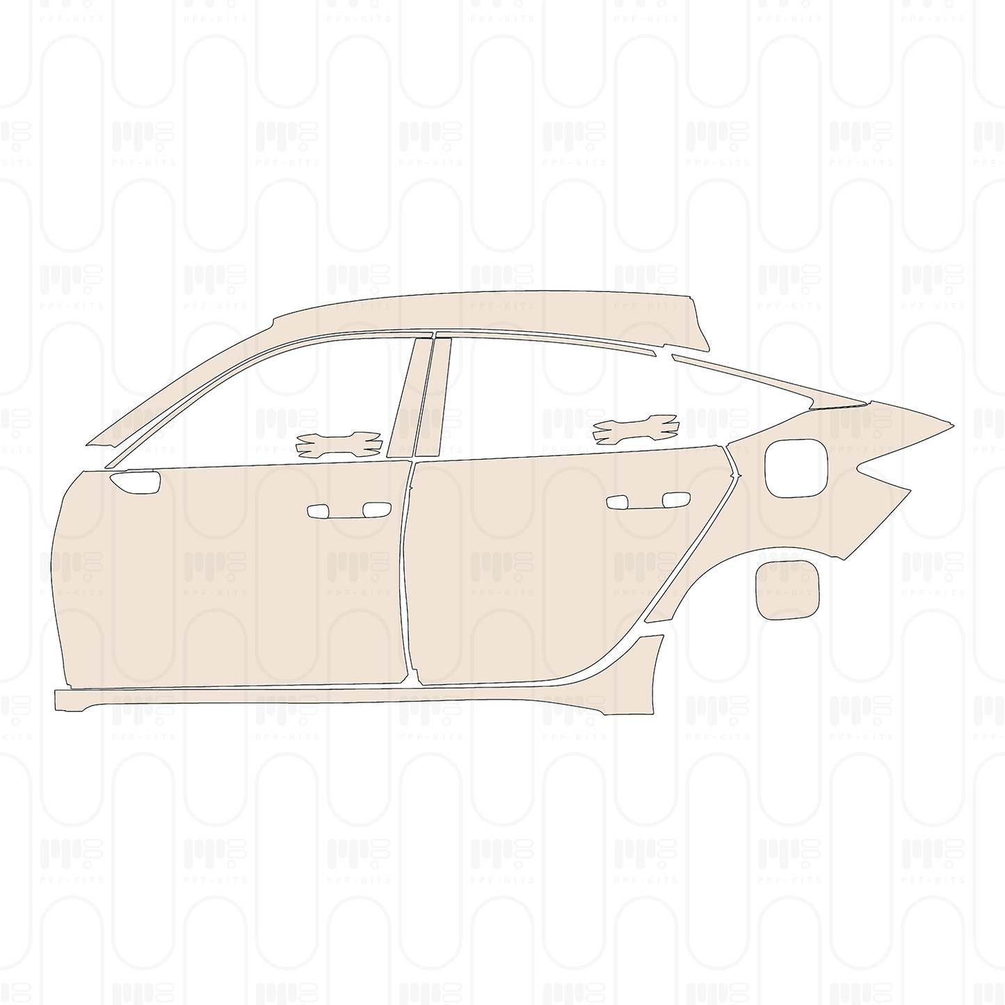 Hyundai Tucson (US) Base 2025 – Pellicola protettiva PPF pretagliata