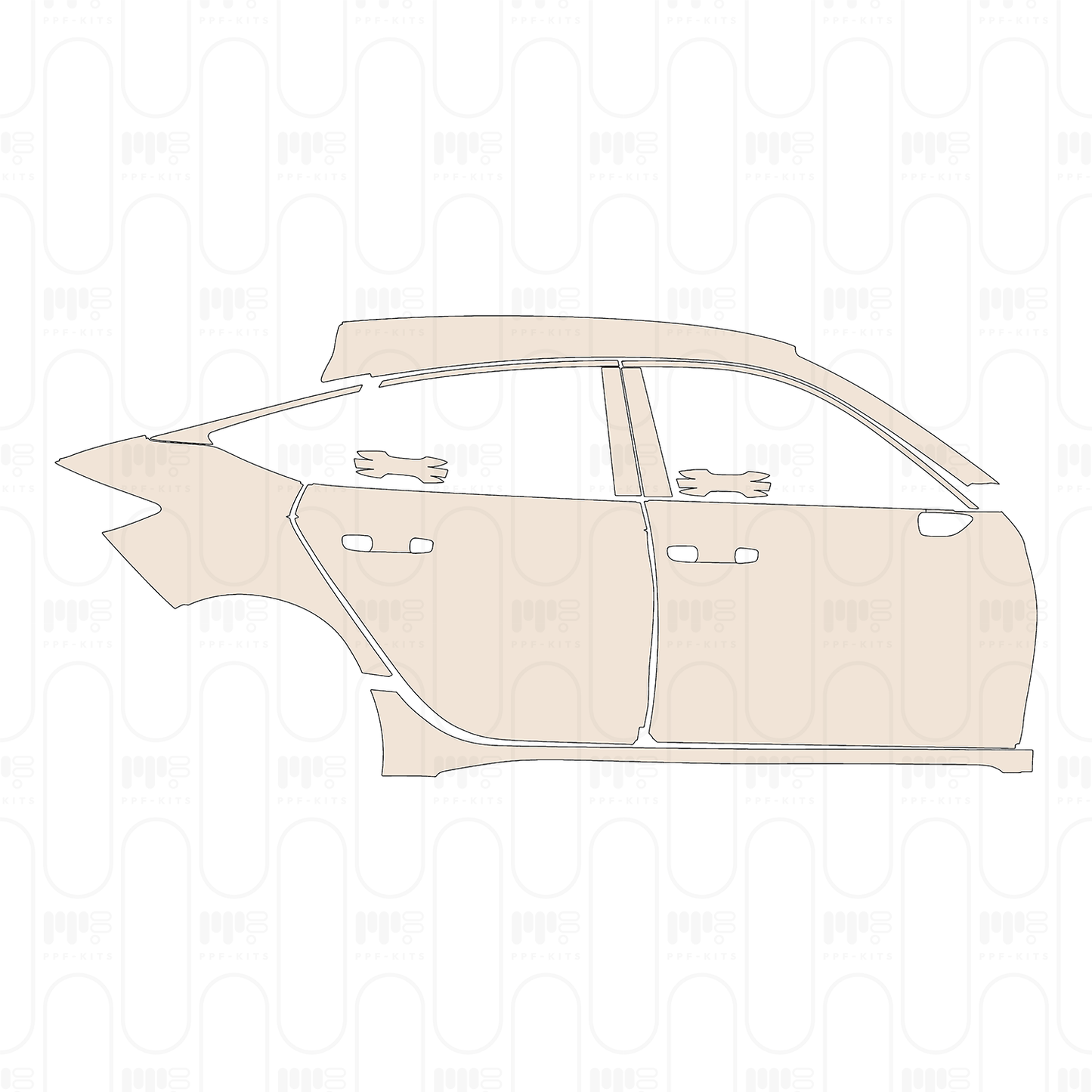 Hyundai Tucson (US) Base 2025 – Pellicola protettiva PPF pretagliata