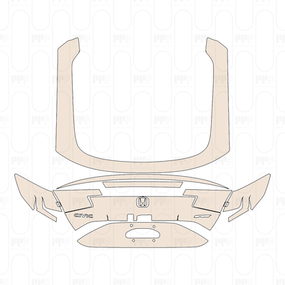 Hyundai Tucson (US) Base 2025 – Pellicola protettiva PPF pretagliata