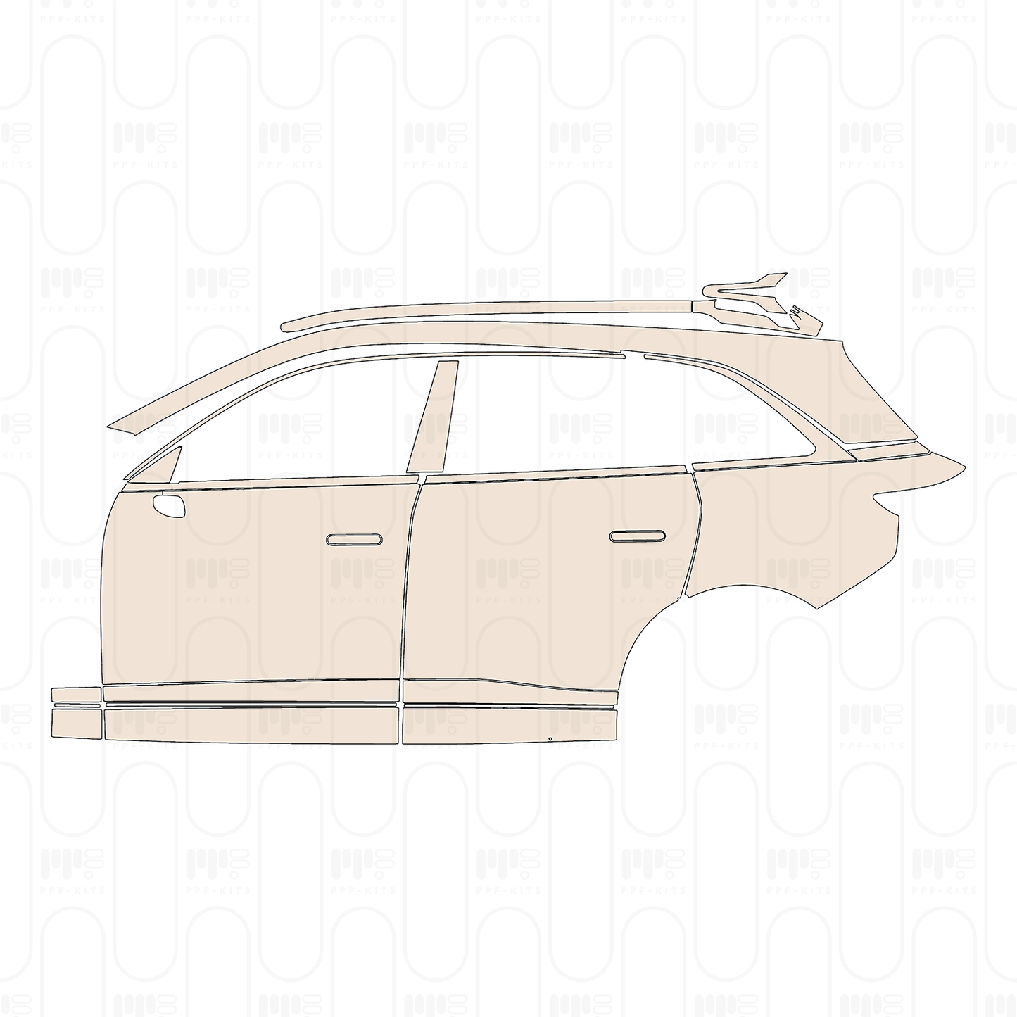 Xpeng G9 2025 – Pellicola protettiva PPF pretagliata