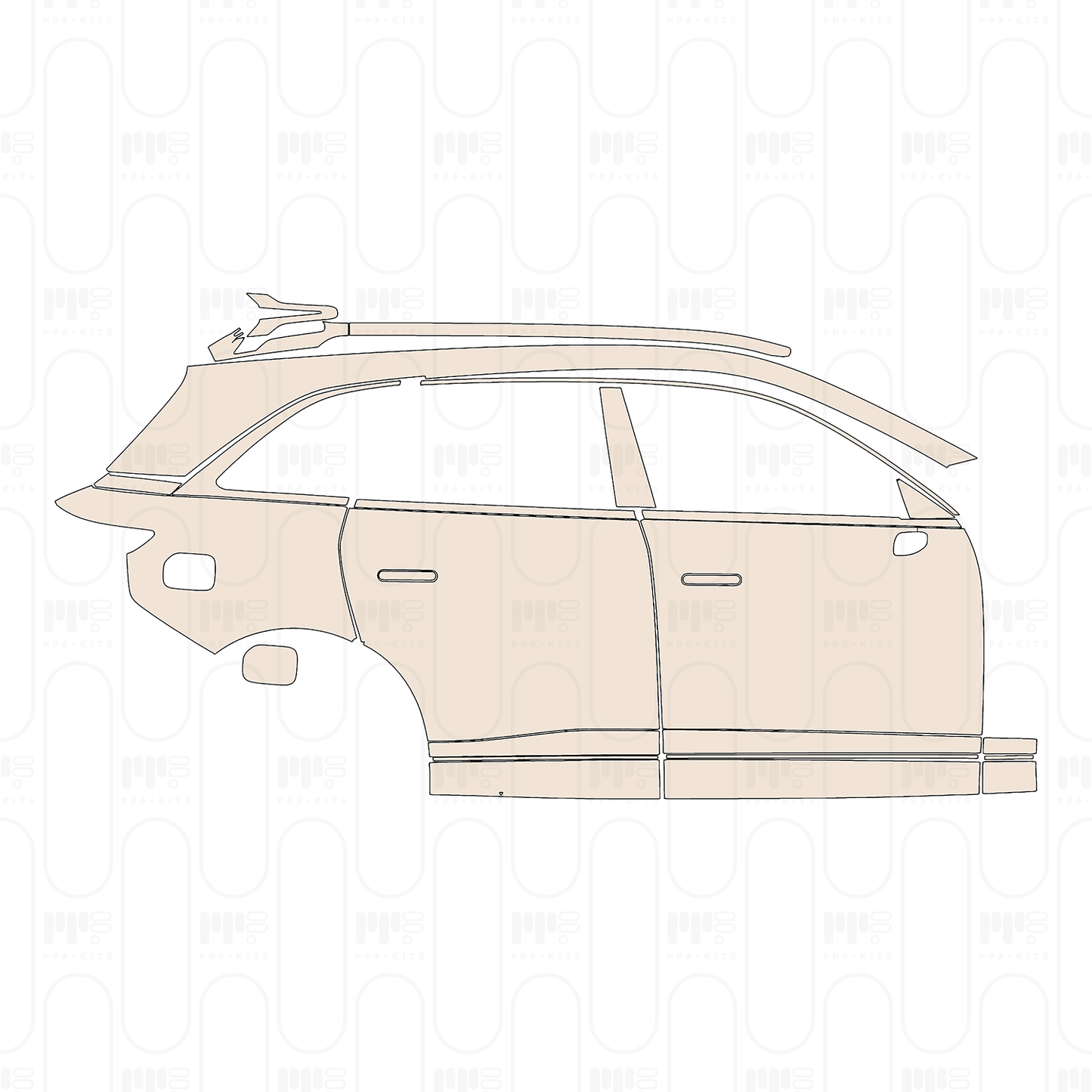 Xpeng G9 2025 – Pellicola protettiva PPF pretagliata
