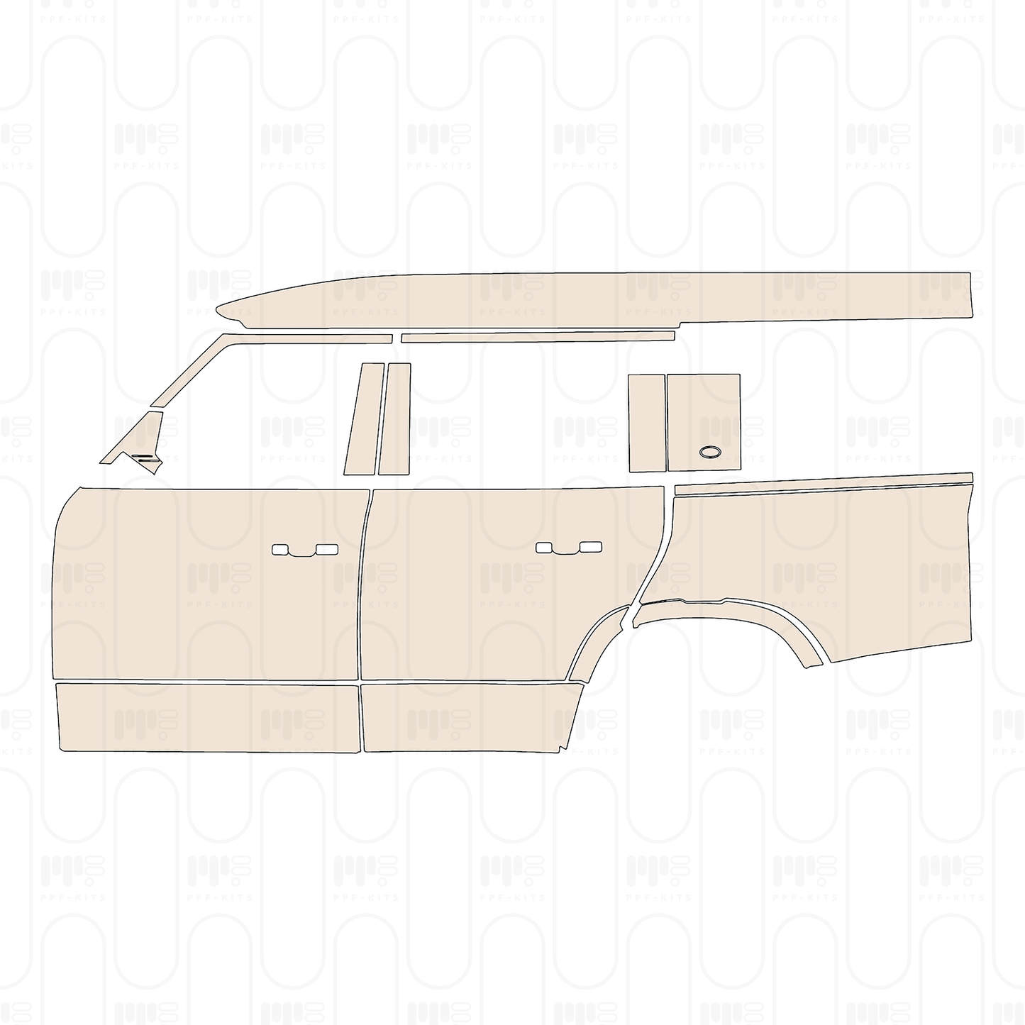 (left) Door+Side Skirt+Rear Fender