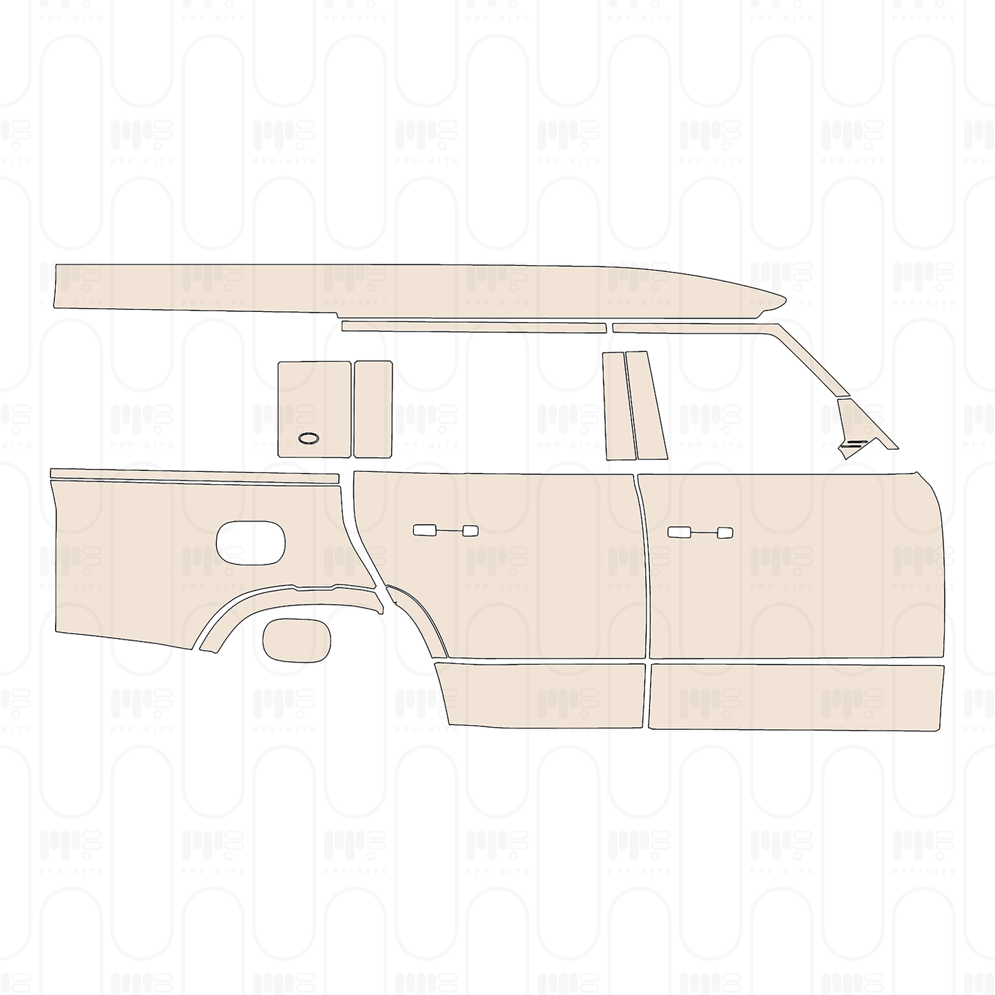(right) Door+Side Skirt+Rear Fender