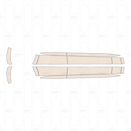 (left) Door+Side Skirt+Rear Fender without upper exterior carbon Package