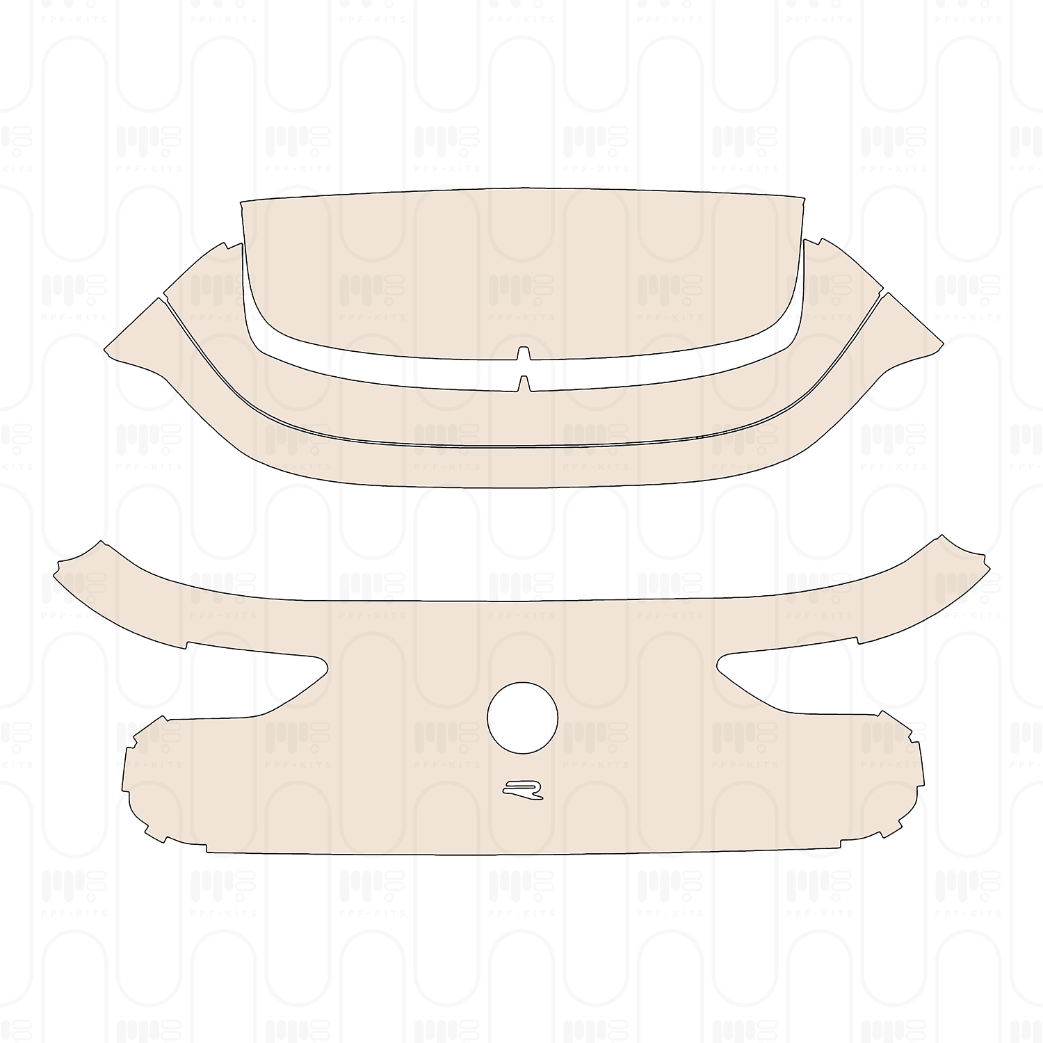 Roof without roofrails