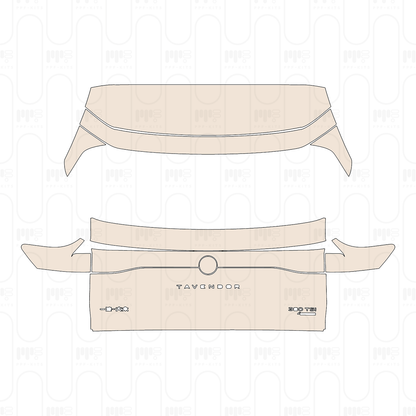 Trunk Lid with "TAVENDOR" & "FAW-Volkswagen" & "380 TSI 4MOTION" Emblems