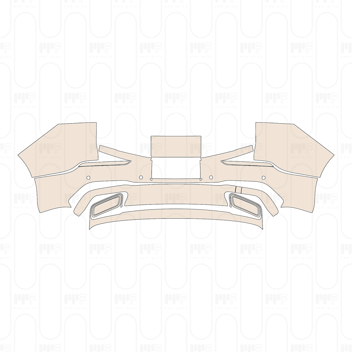 Rear Bumper with 4 PDC (Parking Sensors)