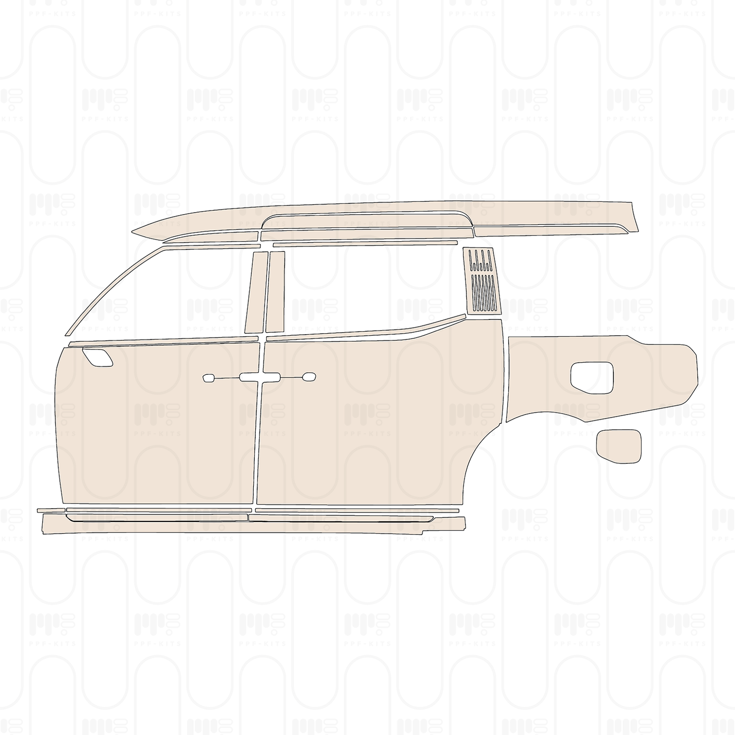 (left) Door+Side Skirt+Rear Fender