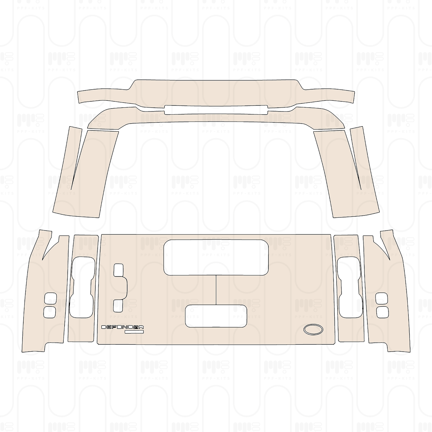 Trunk Lid with "SKODA" & "KODIAQ" & "vRS" Emblems