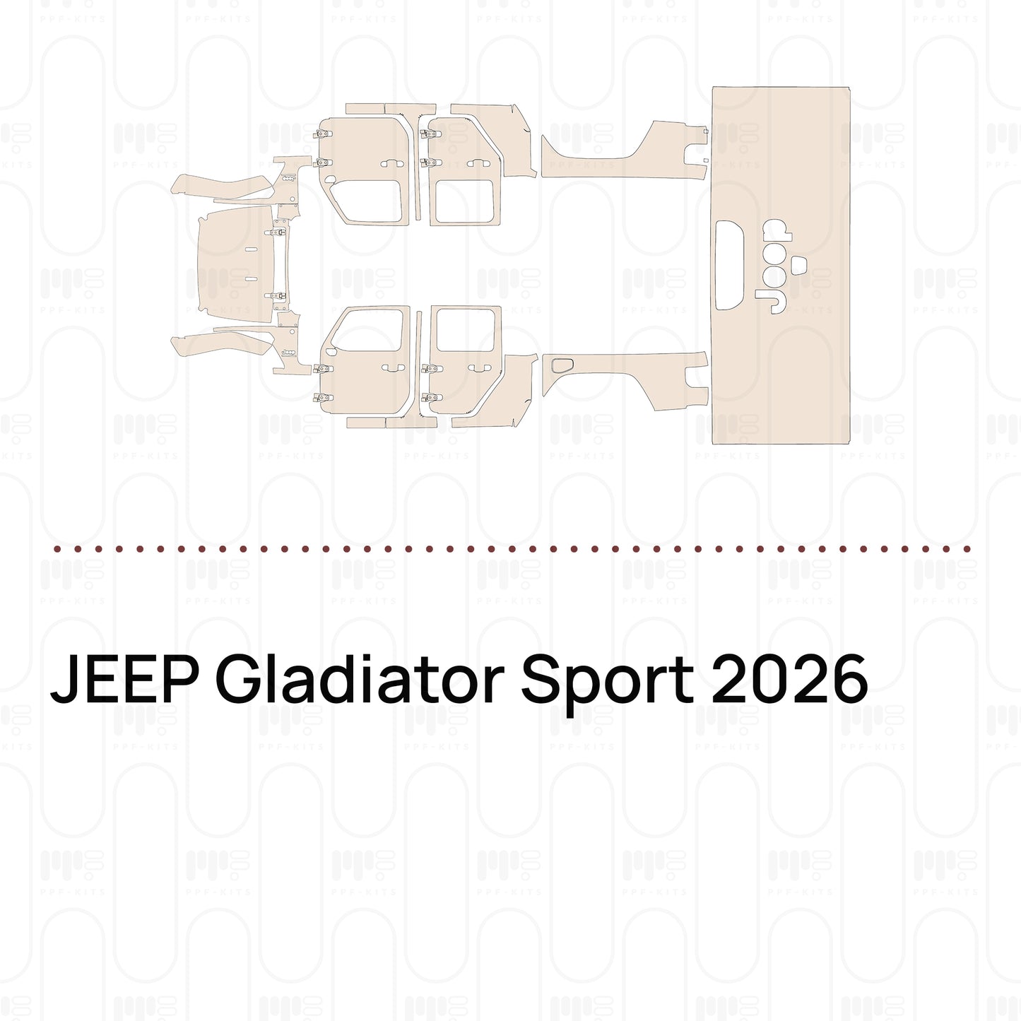 Hood+Fender with "JEEP" & "GLADIATOR" Emblems on Fender