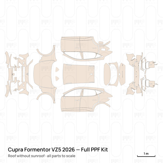Roof without sunroof / PPF-Kits PK-G2