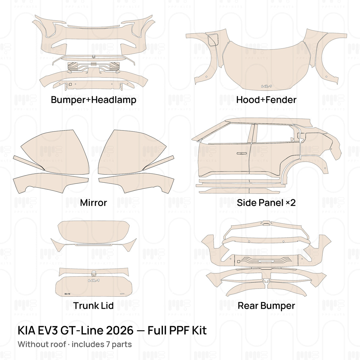 Without roof / PPF-Kits PK-G2