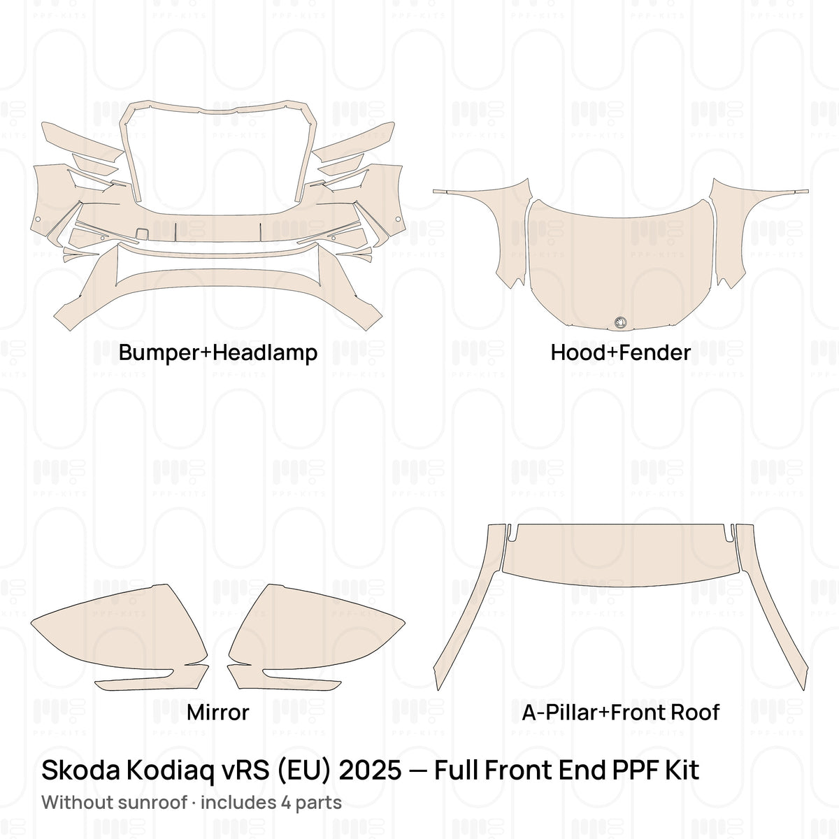 Without sunroof / PPF-Kits PK-G2