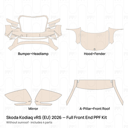 Without sunroof / PPF-Kits PK-G2