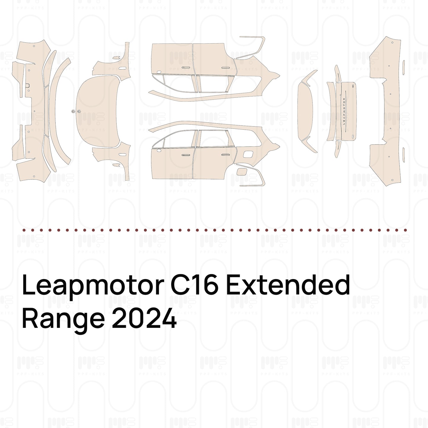 Bumper+Headlamp with license plate cutout, with 6 PDC (Parking Sensors) and 1 Camera