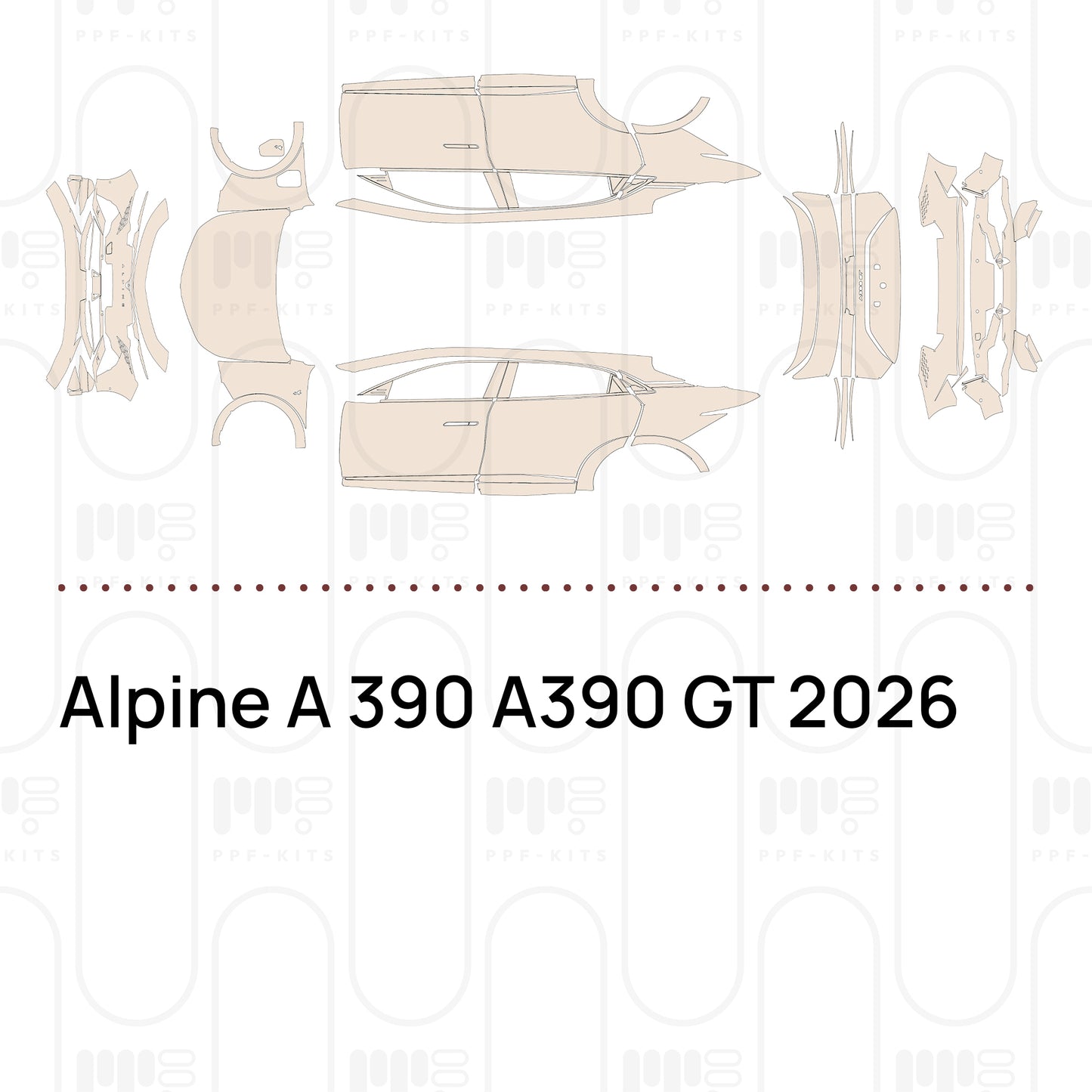 Pre-Cut PPF Alpine A 390 A390 GT 2026