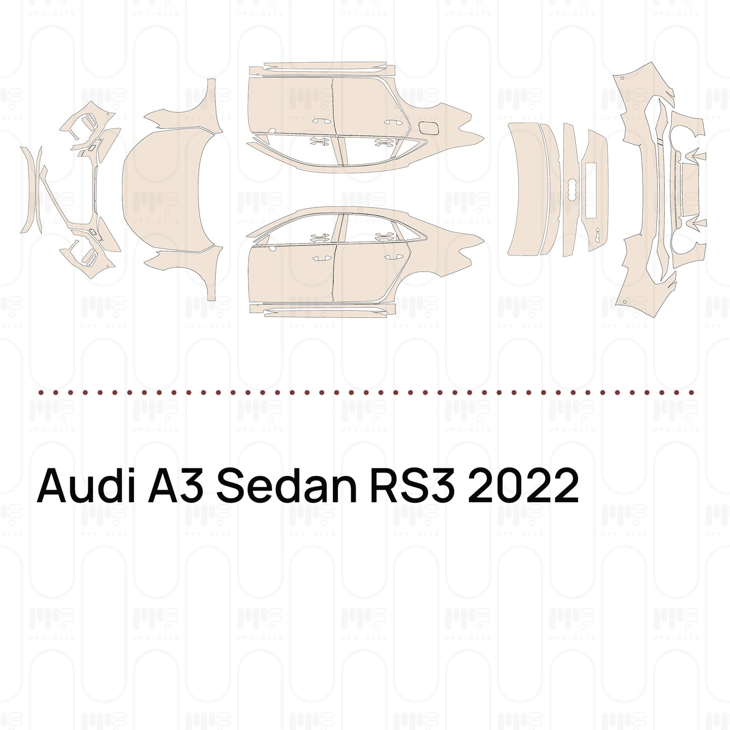 Pre-Cut PPF Audi A3 Sedan RS3 2022