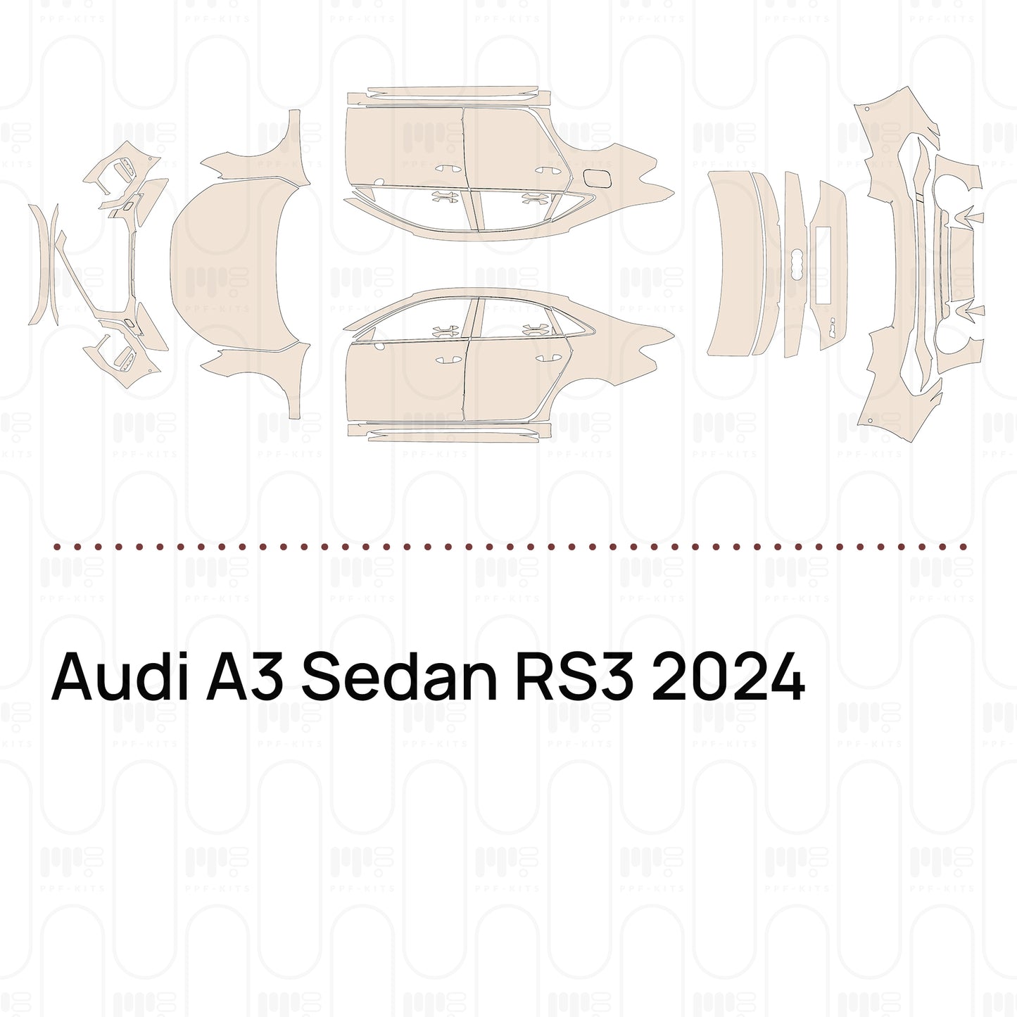 Pre-Cut PPF Audi A3 Sedan RS3 2024