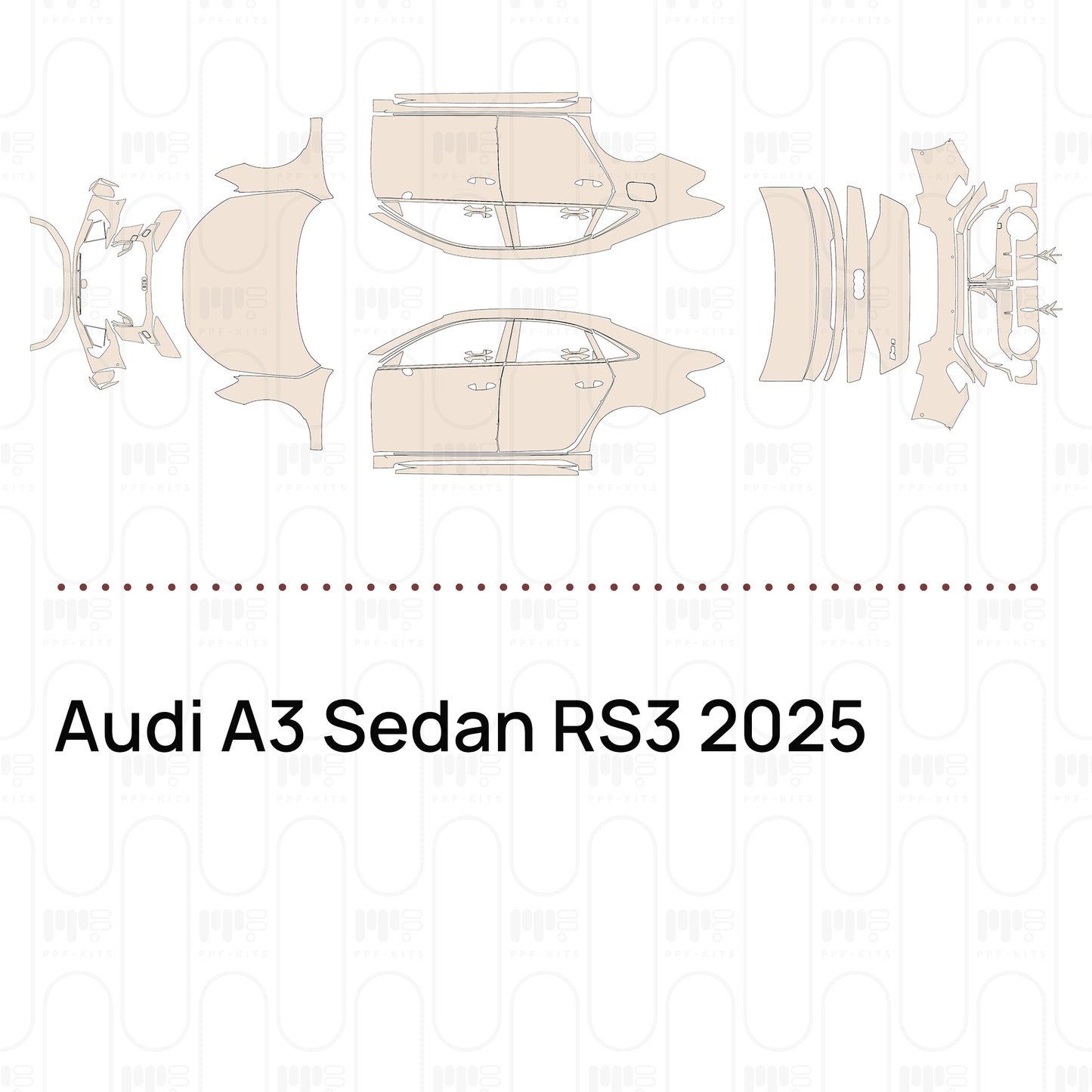 Pre-Cut PPF Audi A3 Sedan RS3 2025