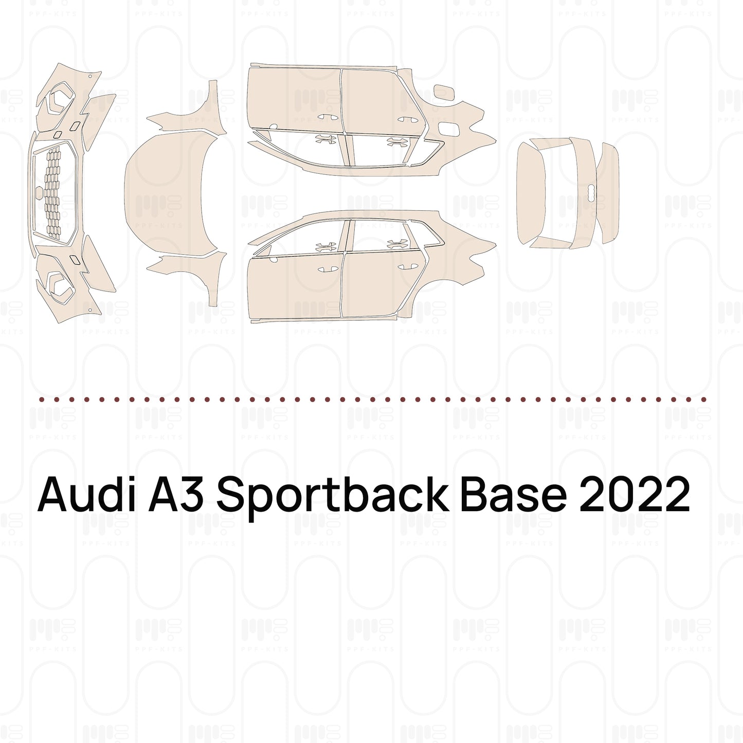 Pre-Cut PPF Audi A3 Sportback Base 2022