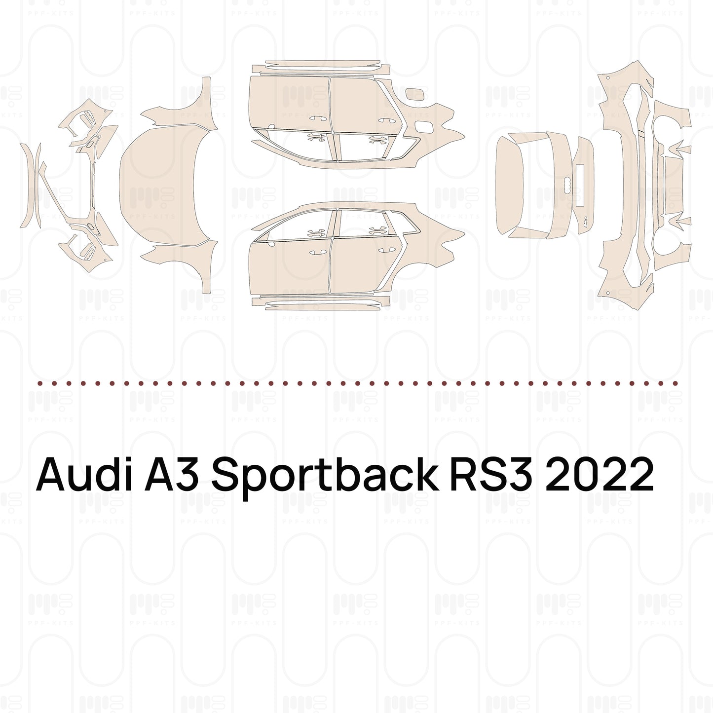 Pre-Cut PPF Audi A3 Sportback RS3 2022