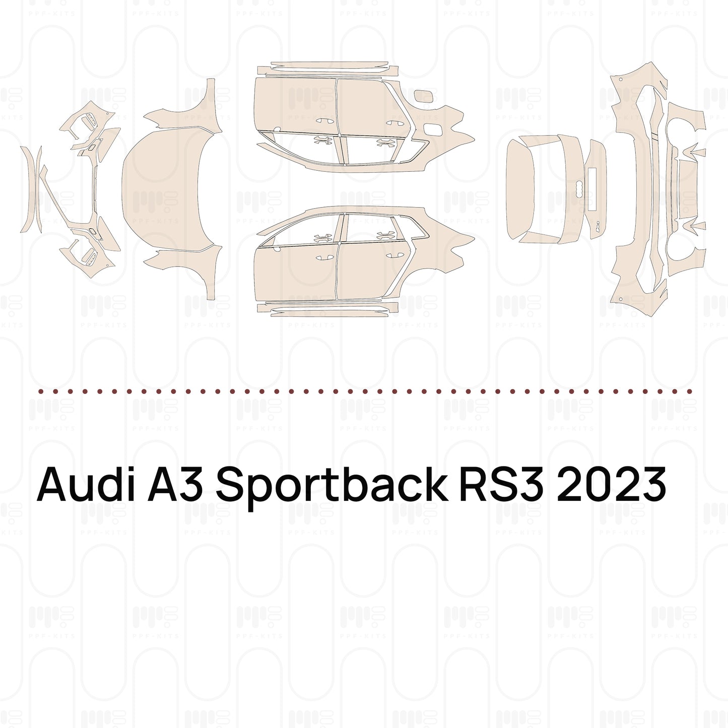 Pre-Cut PPF Audi A3 Sportback RS3 2023