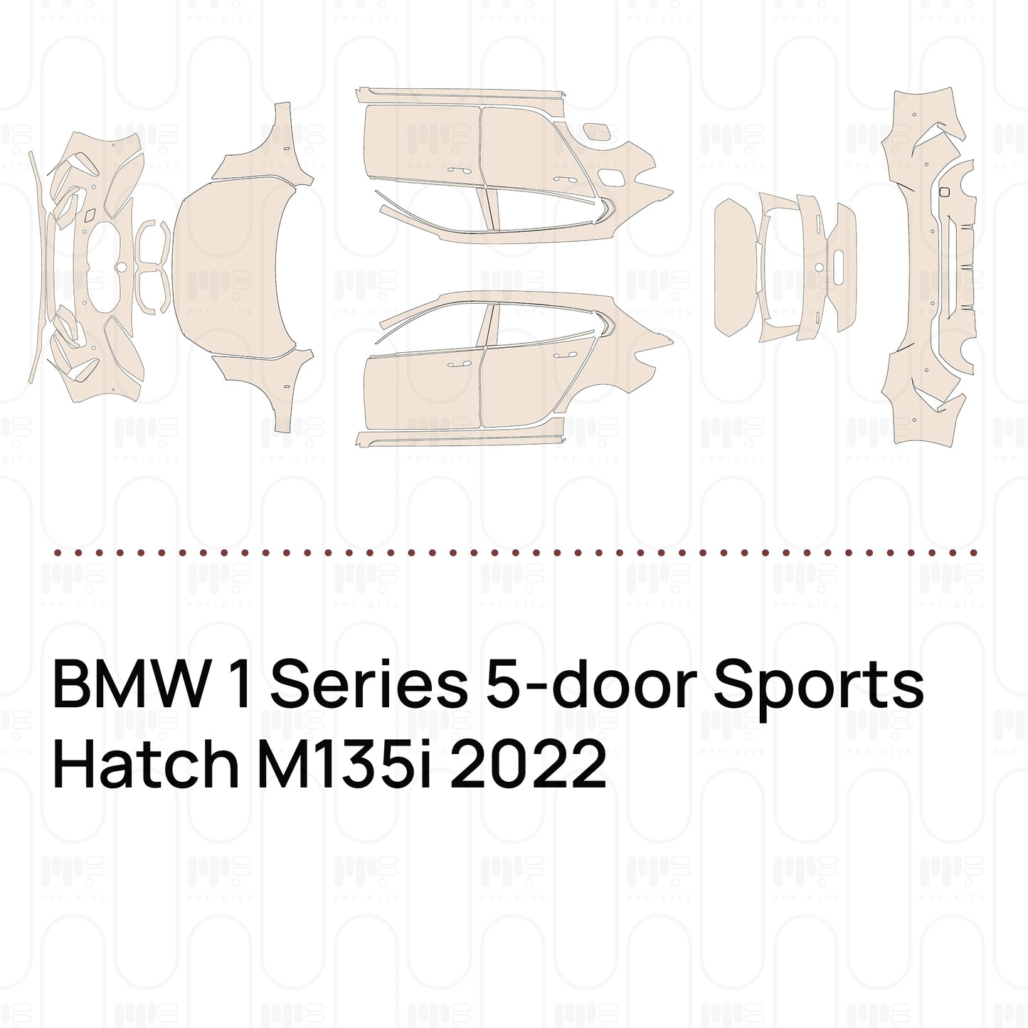 Pre-Cut PPF BMW 1 Series 5-door Sports Hatch M135i 2022