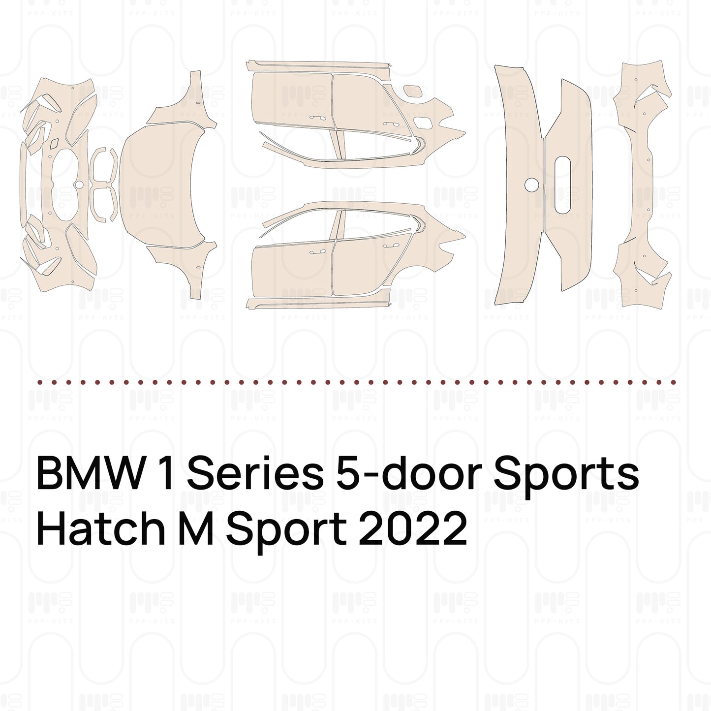 Pre-Cut PPF BMW 1 Series 5-door Sports Hatch M Sport 2022