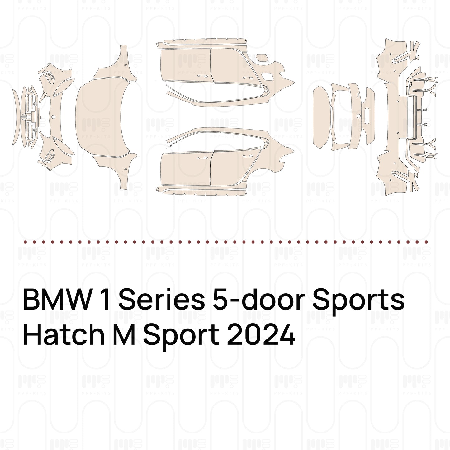 Pre-Cut PPF BMW 1 Series 5-door Sports Hatch M Sport 2024