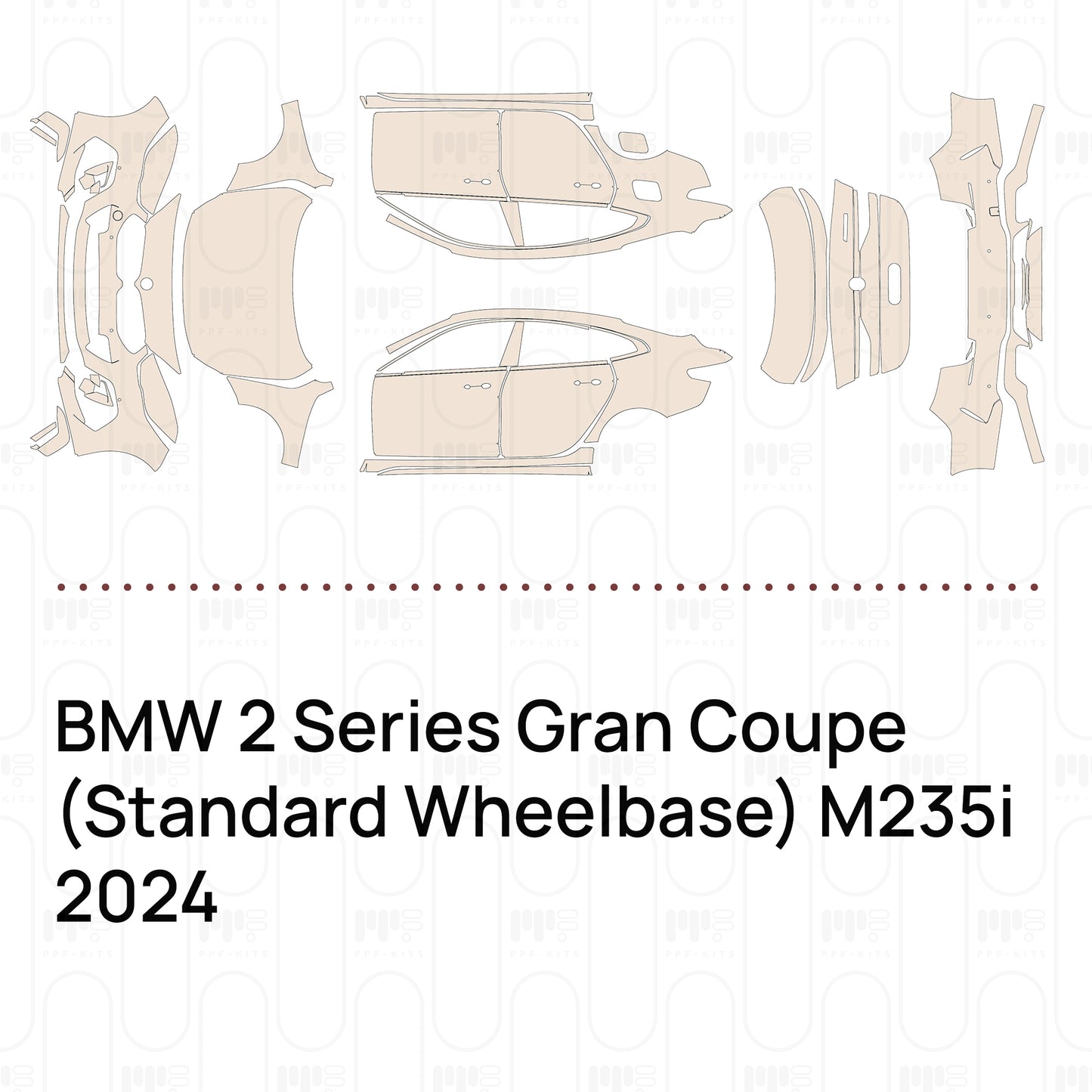 Pre-Cut PPF BMW 2 Series Gran Coupe (Standard Wheelbase) M235i 2024