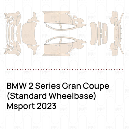 Pre-Cut PPF BMW 2 Series Gran Coupe (Standard Wheelbase) Msport 2023