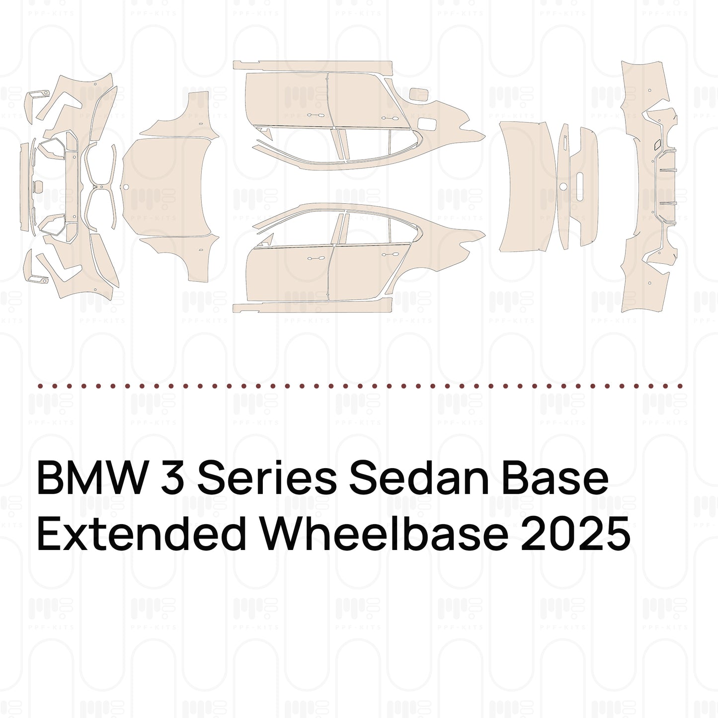 Pre-Cut PPF BMW 3 Series Sedan Base Extended Wheelbase 2025