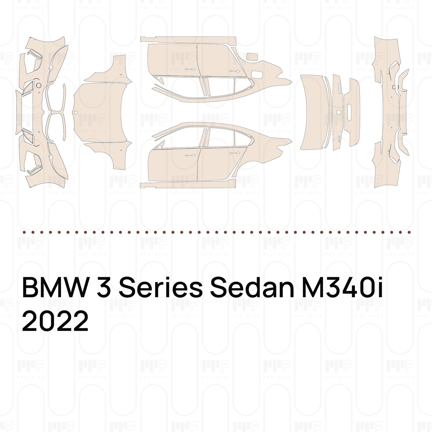 Pre-Cut PPF BMW 3 Series Sedan M340i 2022