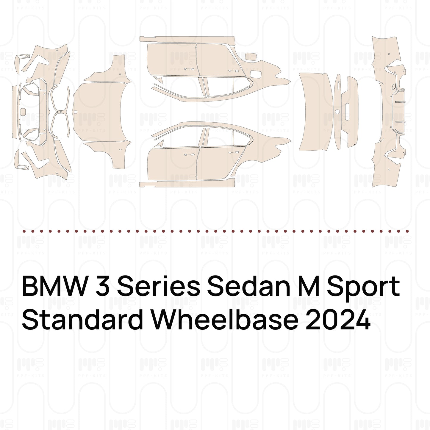 Pre-Cut PPF BMW 3 Series Sedan M Sport Standard Wheelbase 2024