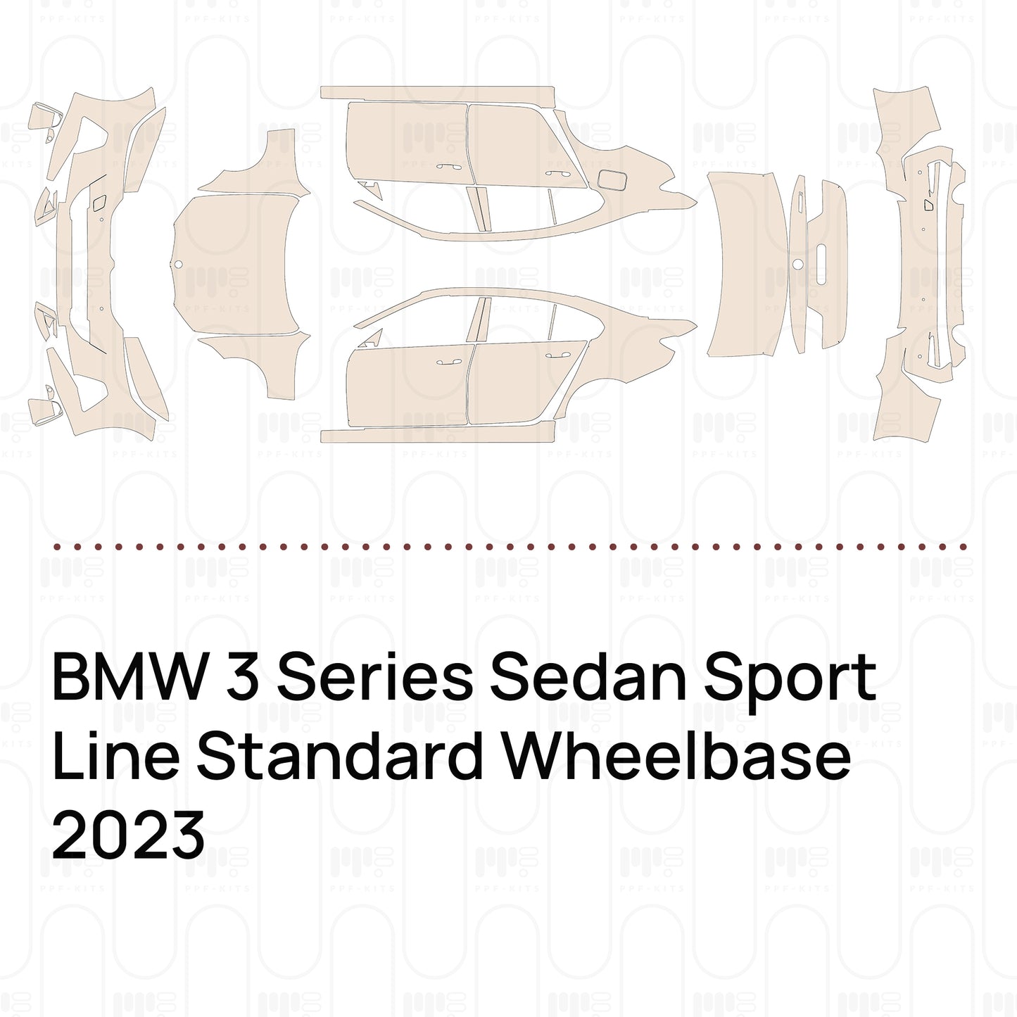 Pre-Cut PPF BMW 3 Series Sedan Sport Line Standard Wheelbase 2023